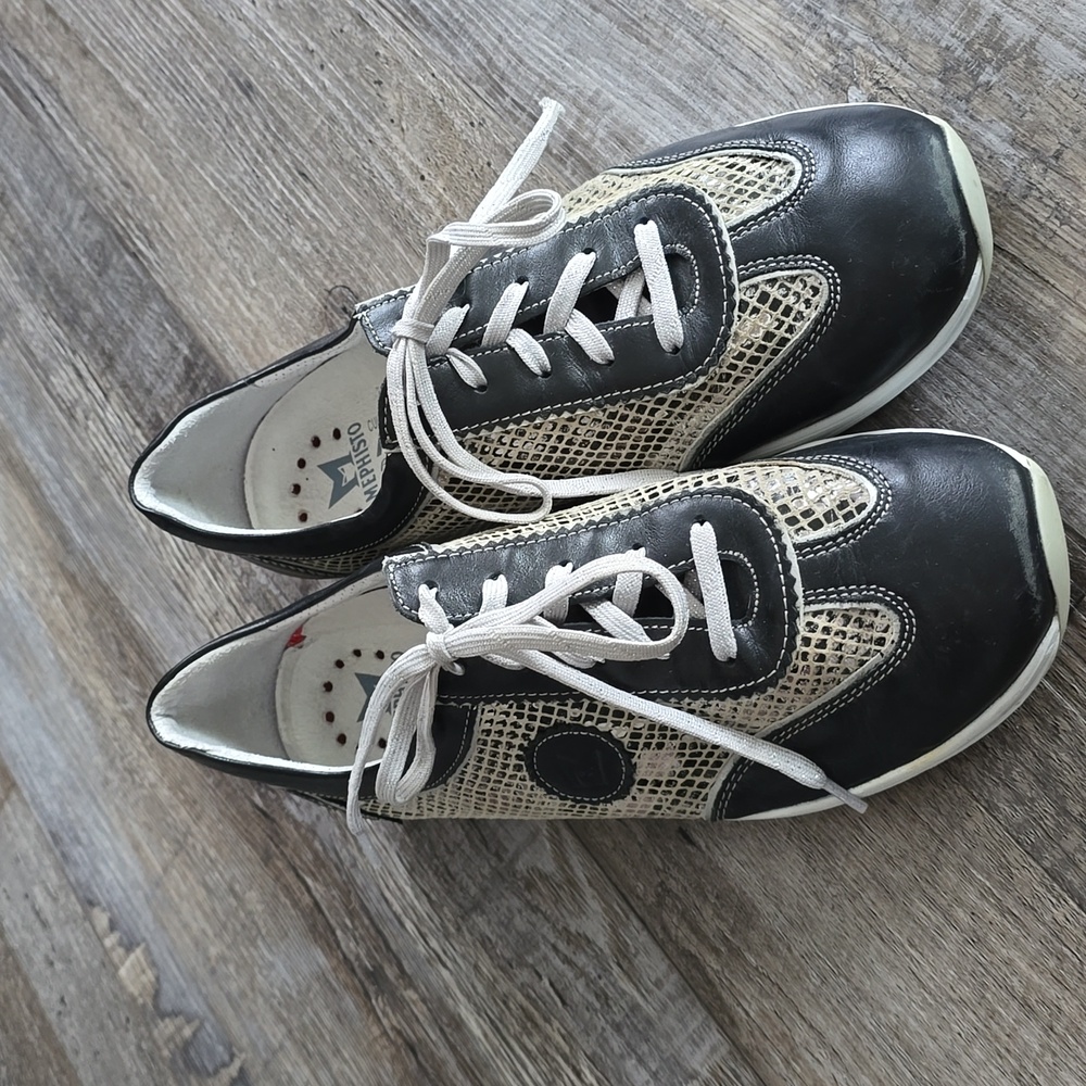 Mephisto Run-Off Genuine Leather Sneakers Women Size 8.5 Casual Athletic - Picture 1 of 11